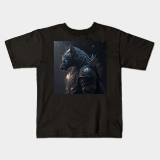 Dark Wolf Knight Kids T-Shirt